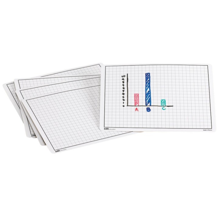 Didax® Write-On/Wipe-Off Graphing Mats, Set of 10
