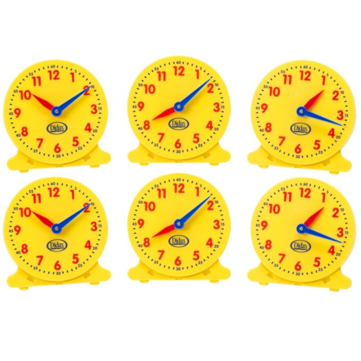 Didax® 5" Student Clocks, Set of 6