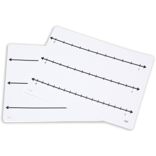 Didax® Write-On/Wipe-Off Fraction Number Line Mat, 9"W x 12"L, Pack of 10