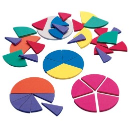 Didax® Easyshapes Foam Fraction Circles, 51 pieces