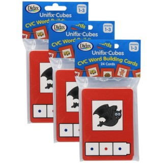 Didax® CVC Word Building Cards, 24 Cards Per Pack, 3 Packs