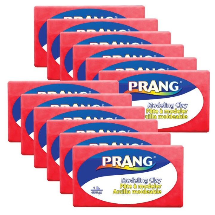 Prang® Modeling Clay, 1 lb. Per Pack, Red, Pack of 12