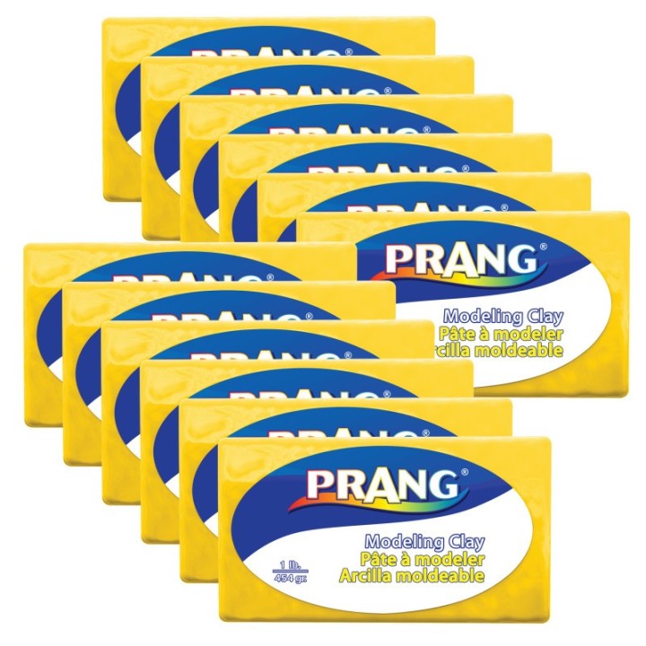 Prang® Modeling Clay, 1 lb. Per Pack, Yellow, Pack of 12