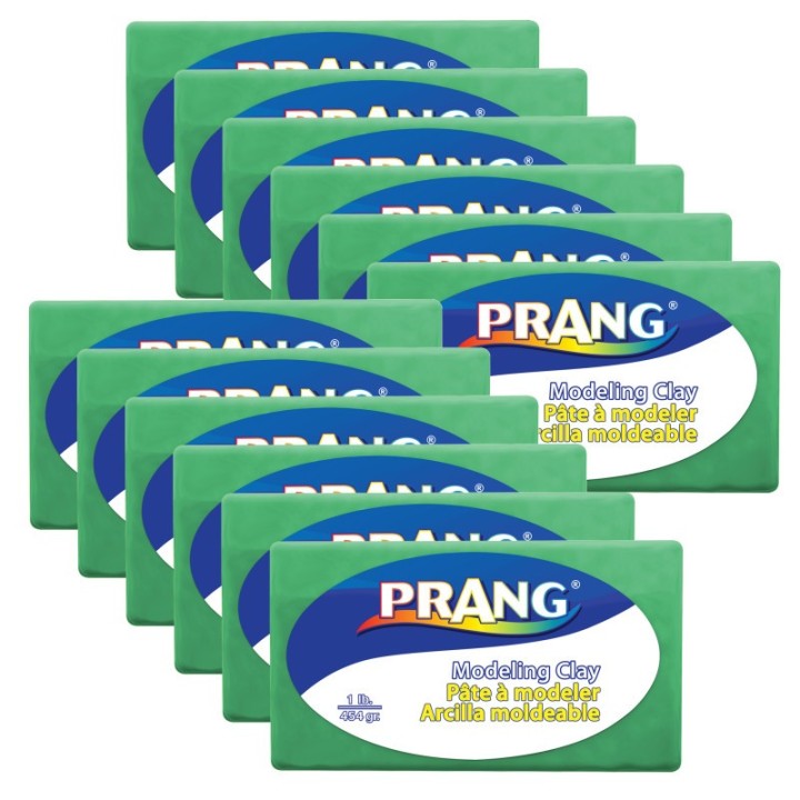 Prang® Modeling Clay, 1 lb. Per Pack, Green, Pack of 12