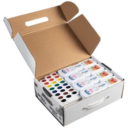 Prang® Oval Pan Watercolor Set Master Pack, 8 Assorted Colors, 36 Count
