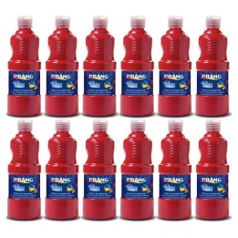 Prang® Washable Tempera Paint, Red, 16 oz, Pack of 6