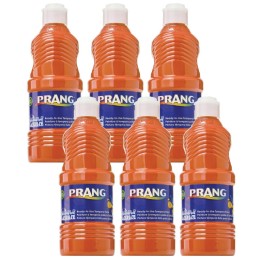 Prang® Washable Tempera Paint, Orange, 16 oz, Pack of 6