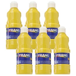 Prang® Washable Tempera Paint, Yellow, 16 oz, Pack of 6