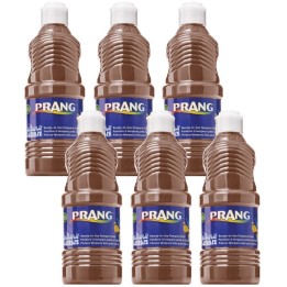 Prang® Washable Tempera Paint, Brown, 16 oz, Pack of 6