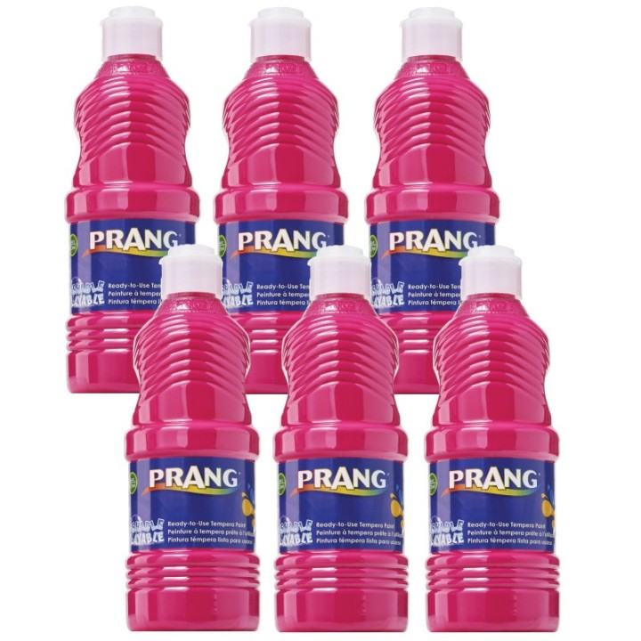 Prang® Washable Tempera Paint, Magenta, 16 oz, Pack of 6