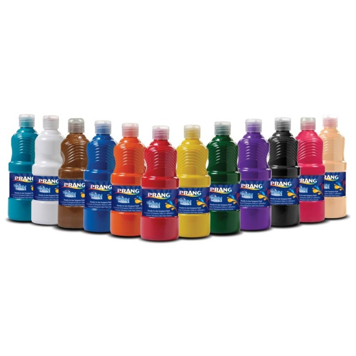 Prang® Washable Tempera Paint, Assorted Colors, 12 Count