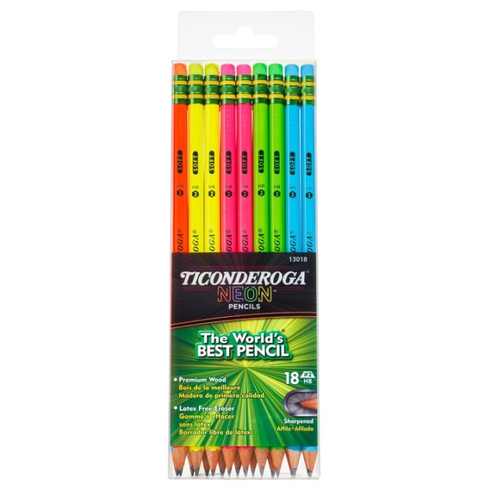 Ticonderoga® Neon Pencil, 18 Count