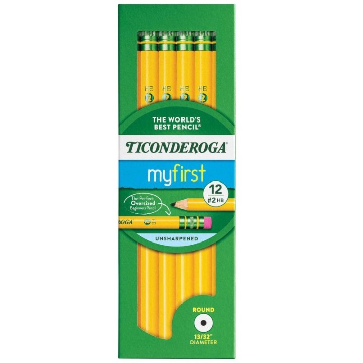 Ticonderoga® Beginners® Pencils with Eraser, Pack of 12