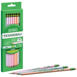 Ticonderoga® #2 Pastel Pencils, 5 Assorted Colors, 10 Count