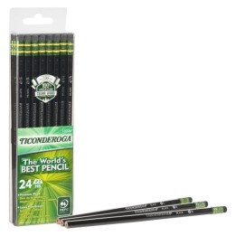 Ticonderoga® Pencils, #2 Soft, Black, Unsharpened, Pack of 24