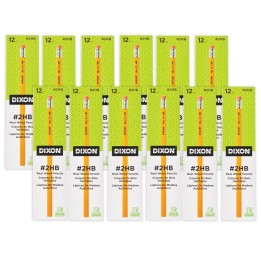 Dixon® No. 2 Pencils, Yellow, 12 Per Box, 12 Boxes