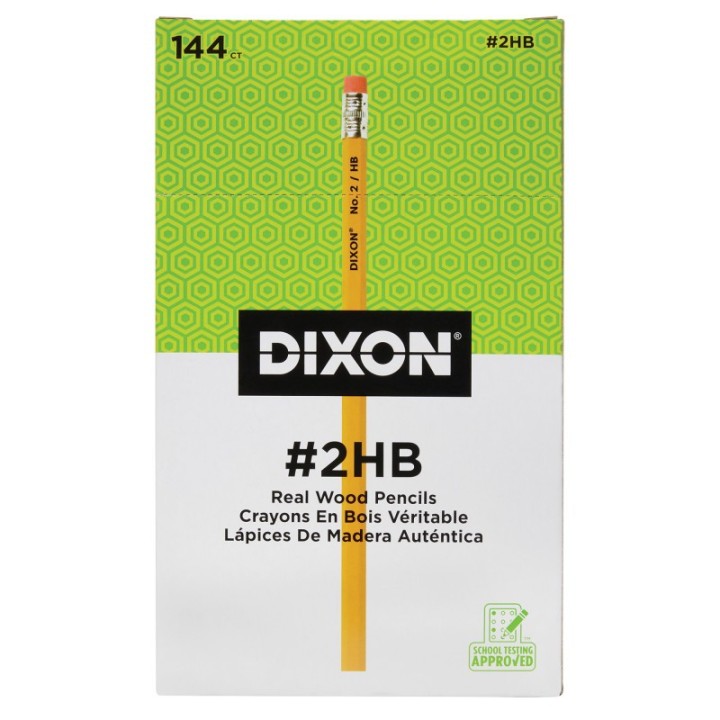 Dixon® No. 2 Pencils, Yellow, Box of 144