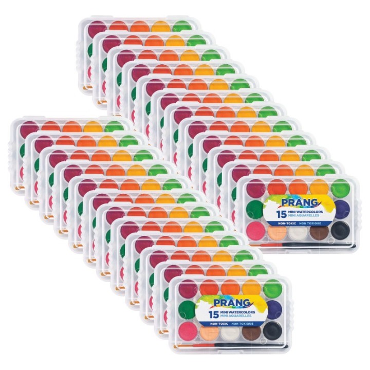Prang® Mini Watercolor Set, Pack of 24