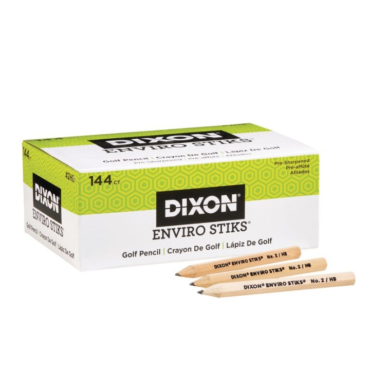 Dixon® EnviroStiks Golf Pencils, 144 Count