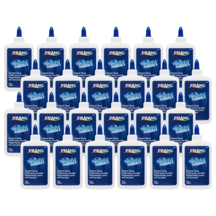 Prang® Glue Washable Liquid White School Glue - 7.9 oz, White, Pack of 24