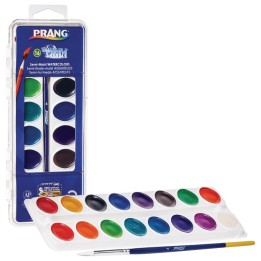 Prang® Semi-Moist Washable Watercolor Set, 16 Assorted Colors