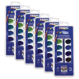 Prang® Semi-Moist Washable Watercolor Set, 16 Colors, 6 Sets