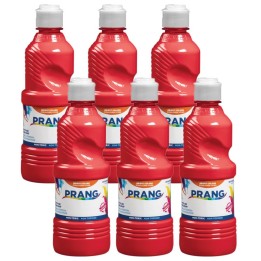 Prang® Ready-to-Use Tempera Paint, Red, 16 oz, Pack of 6
