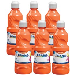 Prang® Ready-to-Use Tempera Paint, Orange, 16 oz, Pack of 6