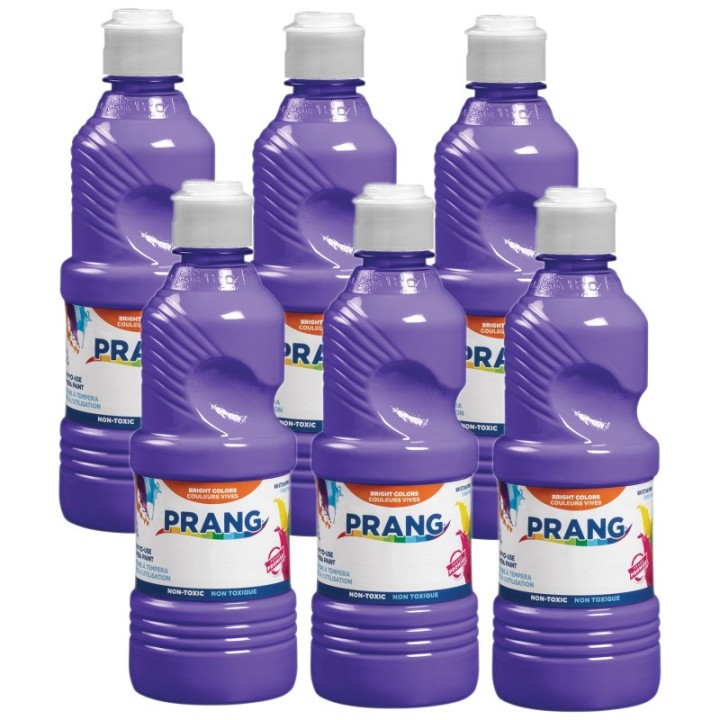 Prang® Ready-to-Use Tempera Paint, Violet, 16 oz, Pack of 6