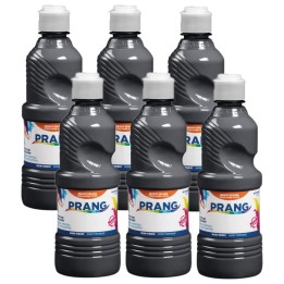 Prang® Ready-to-Use Tempera Paint, Black, 16 oz, Pack of 6