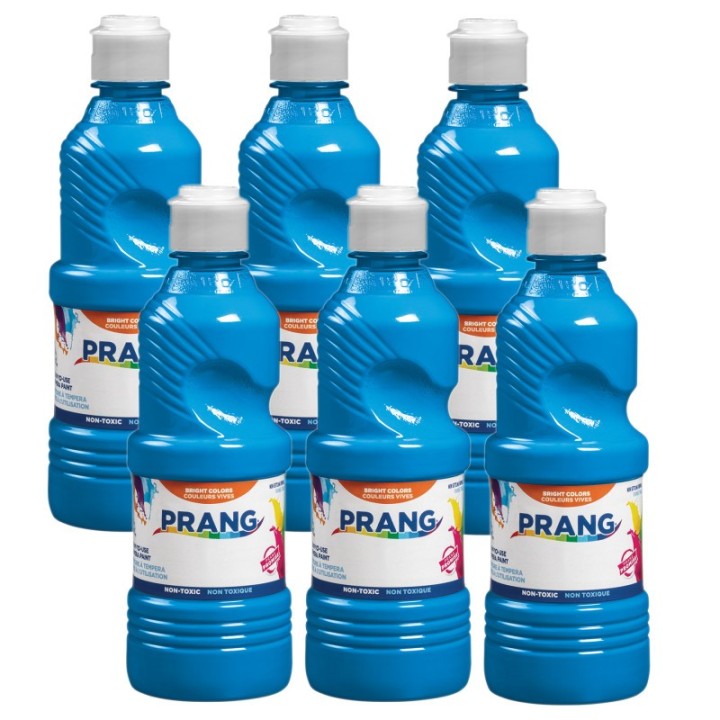 Prang® Ready-to-Use Tempera Paint, Turquoise, 16 oz, Pack of 6