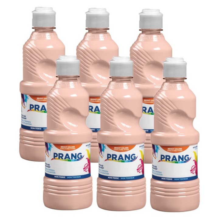 Prang® Ready-to-Use Tempera Paint, Peach, 16 oz, Pack of 6