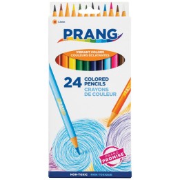 Prang® Thick Core Colored Pencils, Assorted Colors, 3.3 mm core, 24 Count