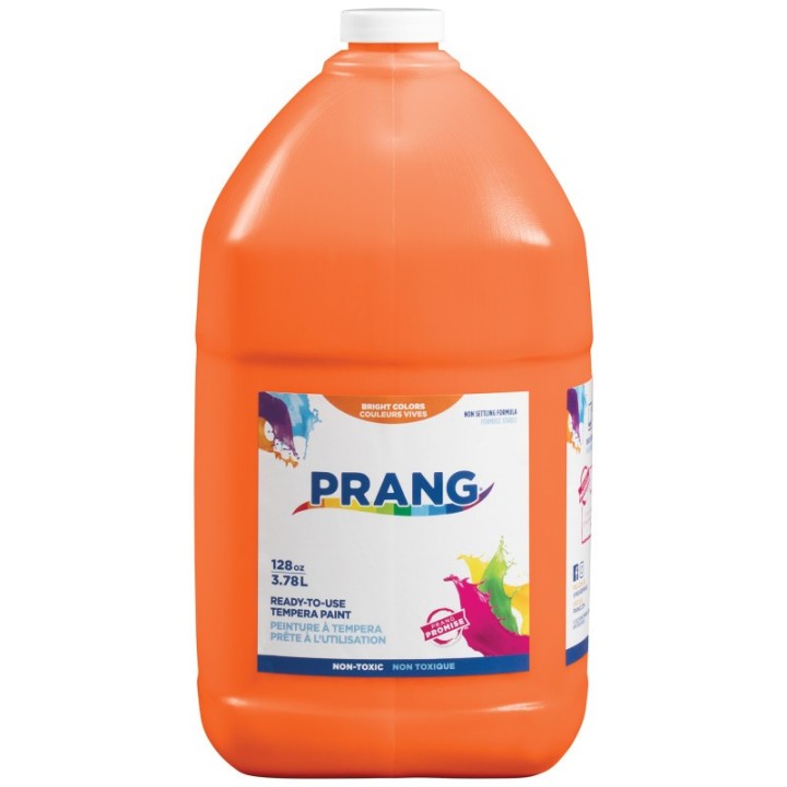 Prang® Ready-to-Use Tempera Paint, Orange, 1 Gal
