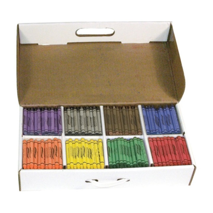 Prang® Crayons, Master Pack, 8 Colors (50 Each), 400 Count