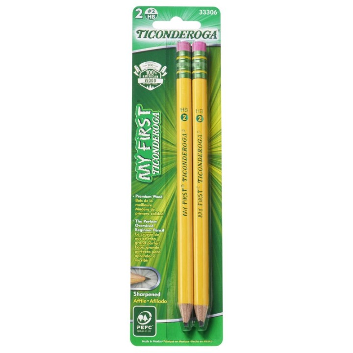 Ticonderoga® My First Pencils, Sharpened, Pack of 2