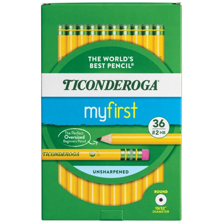 Ticonderoga® My First Ticonderoga® Pencil with Eraser, 36 Count