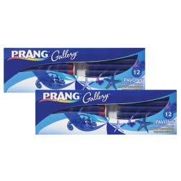 Prang® Payons® Watercolor Crayons, With Brush, Assorted Colors, 12 Per Set, 2 Sets