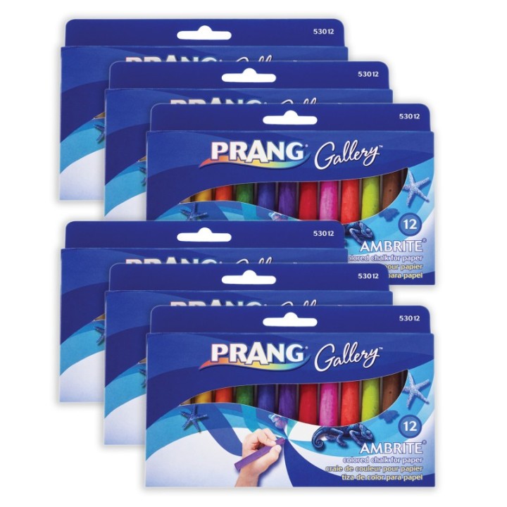 Prang® Ambrite™ Paper Chalk, 12 Per Pack, 6 Packs