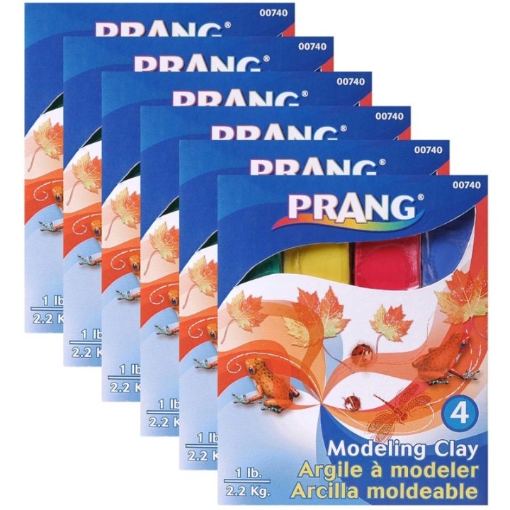 Prang® Modeling Clay, Assorted, 1 lb. Per Pack, 6 Packs