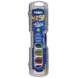 Prang® Washable Watercolors Set, 8 Assorted Glitter Colors w/Brush