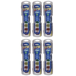 Prang® Washable Watercolors Set, 8 Assorted Glitter Colors w/Brush, Pack of 6