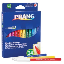 Prang® Classic Art Markers, Fine Line, 24 Colors