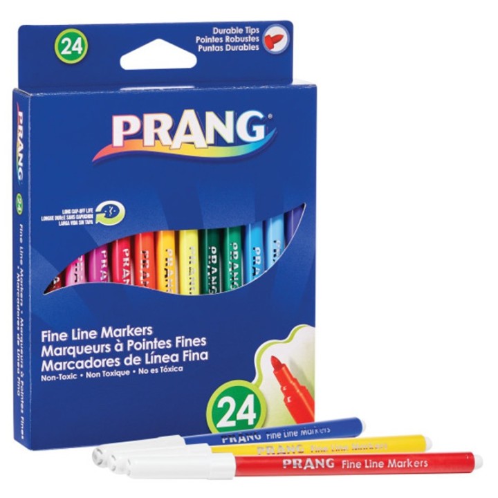 Prang® Classic Art Markers, Fine Line, 24 Colors