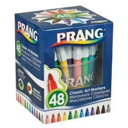 Prang® Art Markers, Washable, 48 Colors
