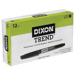 Dixon® Trend Porous Point Pens, 12 Count, Black