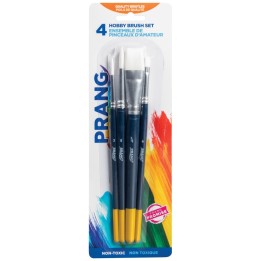 Prang® Hobby Paint Brush Set, Assorted Sizes, Set of 4