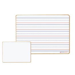 Dowling Magnets® Double-Sided Magnetic Dry-Erase Board, Lined-Ruled/Blank, 12" x 8.75", 1 Count