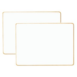 Dowling Magnets® Double-Sided Magnetic Dry-Erase Board, Lined-Ruled/Blank, 12" x 8.75", Pack of 2