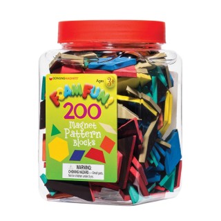 Dowling Magnets® Foam Fun!™ Pattern Block Magnets, Pack of 200